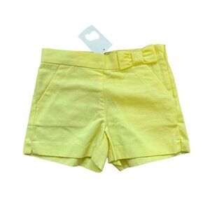 Janie and Jack Girls Yellow Bow Shorts - Size 5